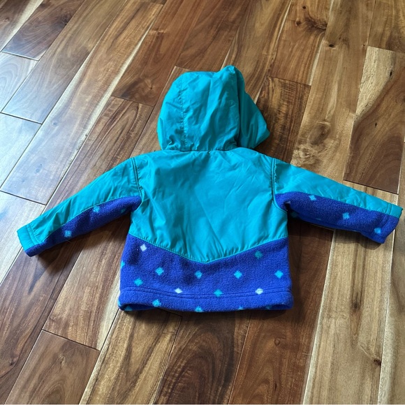 Columbia Zip up hooded sweatshirt. Size 3-6 months. - Picture 2 of 5